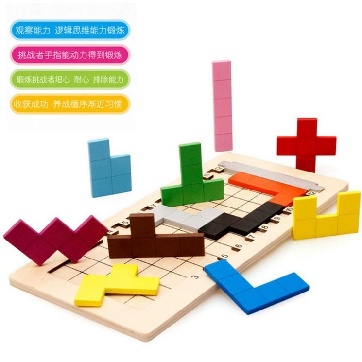 Wooden Tetris Block Puzzle เกมบล็อกปริศนา เตตริส บล็อคไม้เตตริส logic game