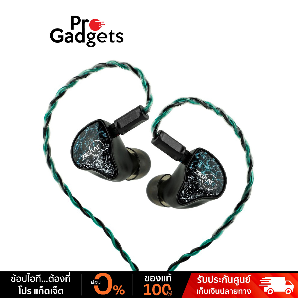 Ziigaat x Hangout Audio Odyssey 2 IEMs Hybrid 4 In-Ear Headphone Black หูฟังอินเอียร์