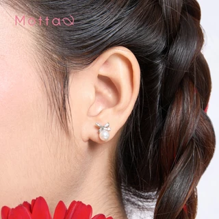Motta Pearl Crush Online Exclusive ต่างหูติดหู ประดับมุกดีไซน์เรียบหรู แฟชั่น ใส่ออกงาน Nickel Free