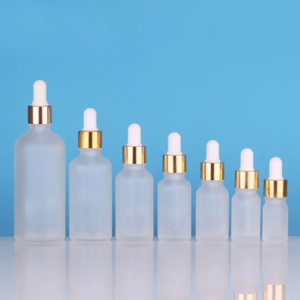 (แพ็ค20ขวด) ขวดแก้วสีใสขุ่น YB18-PURE 5-100ml ฝาดรอปเปอร์ ใส่น้ำมันหอม/เซรั่ม พร้อมส่งจากไทย/ราคาถูก