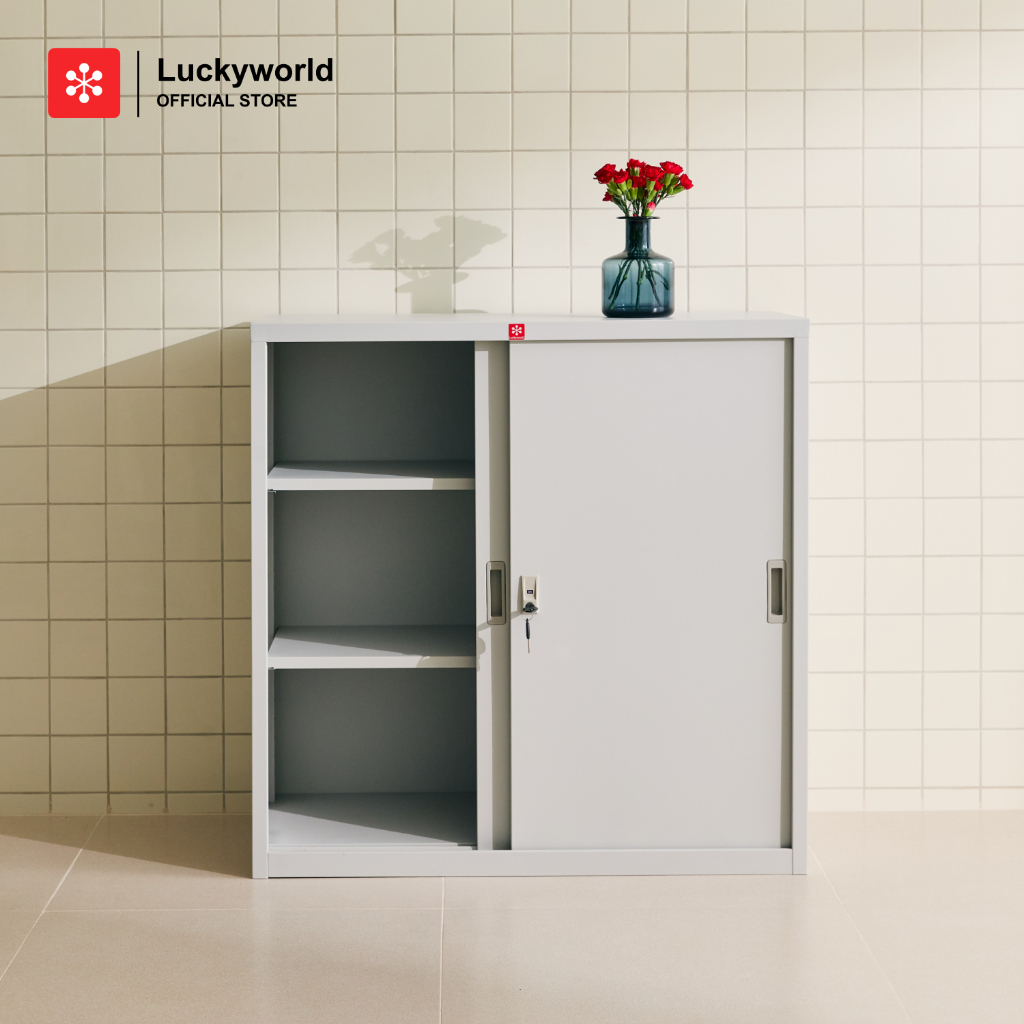 Luckyworld ตู้เสื้อผ้าบานเลื่อนทึบ รุ่น WSD-119C