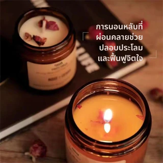 🔥เทียนหอม🔥 ตลับอโรม่า บรรยากาศ เทียนหอมครายเครียด เทียนหอมไขถั่วเหลืองธรรมชาติ รักษ ความคงทน ช่วยให้นอนหลับ ของขวัญ