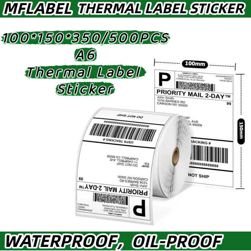 MFLABEL 100x150x500 Thermal paper Label Sticker สติ๊กเกอร์ความร้อน กระดาษลาเบล สติ๊กเกอร์ลาเบล