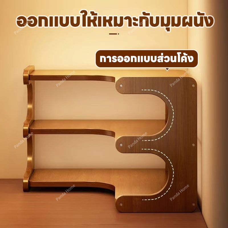 ชั้นวางของบนโต๊ะ ชั้นวางของ ชั้นวางครัว วางแก้ว holder-wood ชั้นเก็บของสไตล์ญี่ปุ่น สําหรับห้องครัว เครื่องปรุงรส [Home] - รูปที่ 5