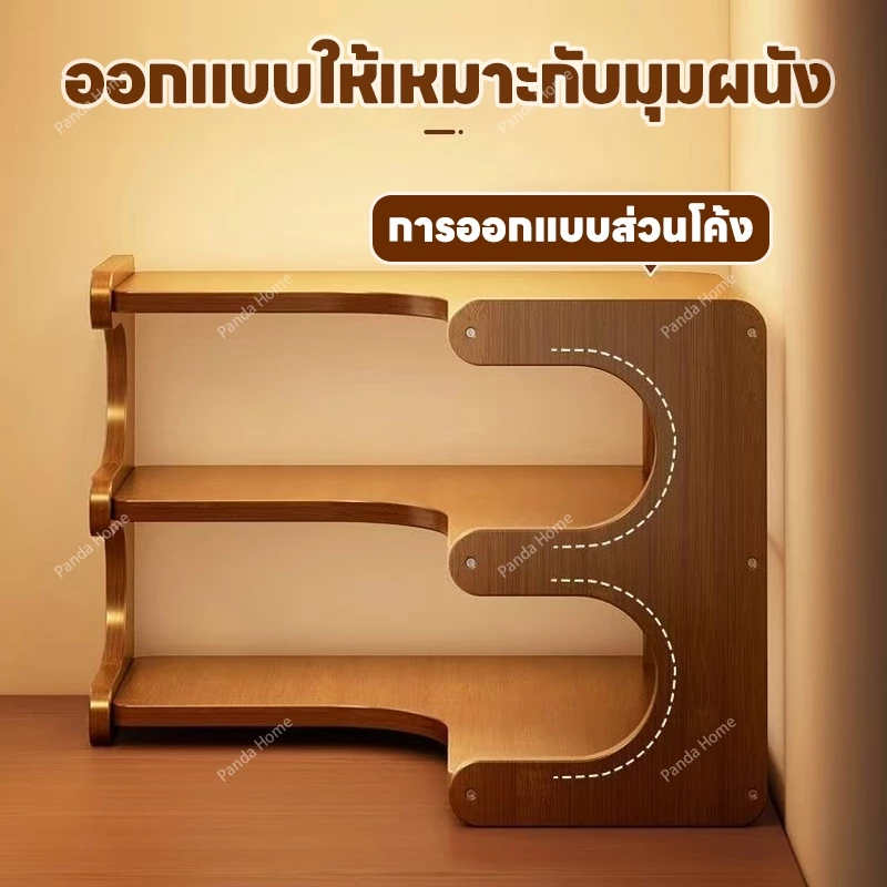 ชั้นวางของบนโต๊ะ ชั้นวางของ ชั้นวางครัว วางแก้ว holder-wood ชั้นเก็บของสไตล์ญี่ปุ่น สําหรับห้องครัว เครื่องปรุงรส [Home] thumbnail 8