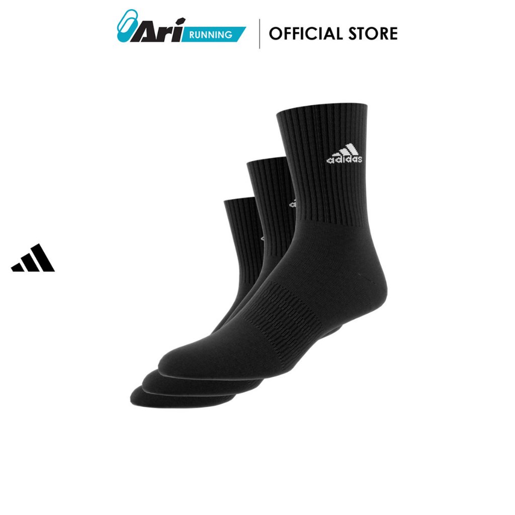 ADIDAS C SPW CRW 3P - BLACK (IC1310) ถุงเท้า อดิดาส แพ็ค3 สีดำ