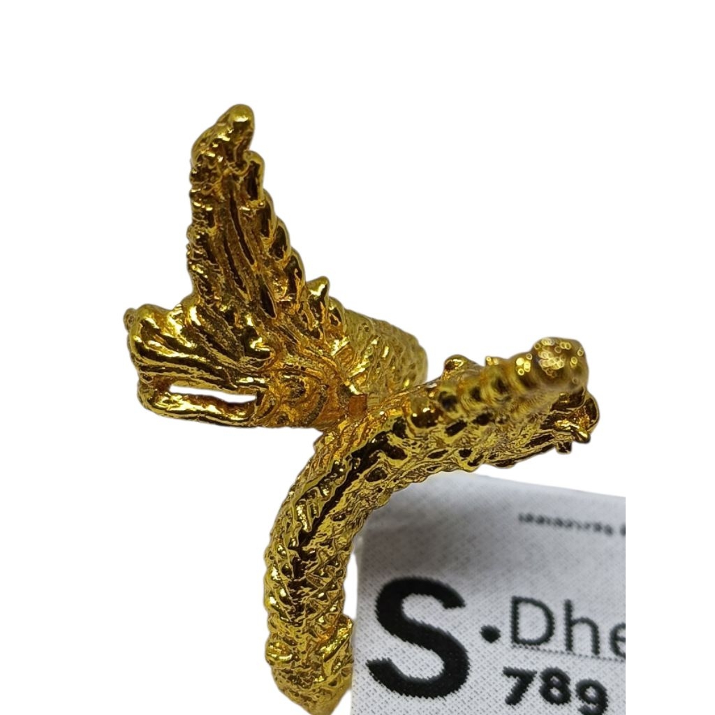 แหวนนาคเกี้ยวสีทอง 6.1 g S.Dhewa789shop เอสเทวา789ช้อป