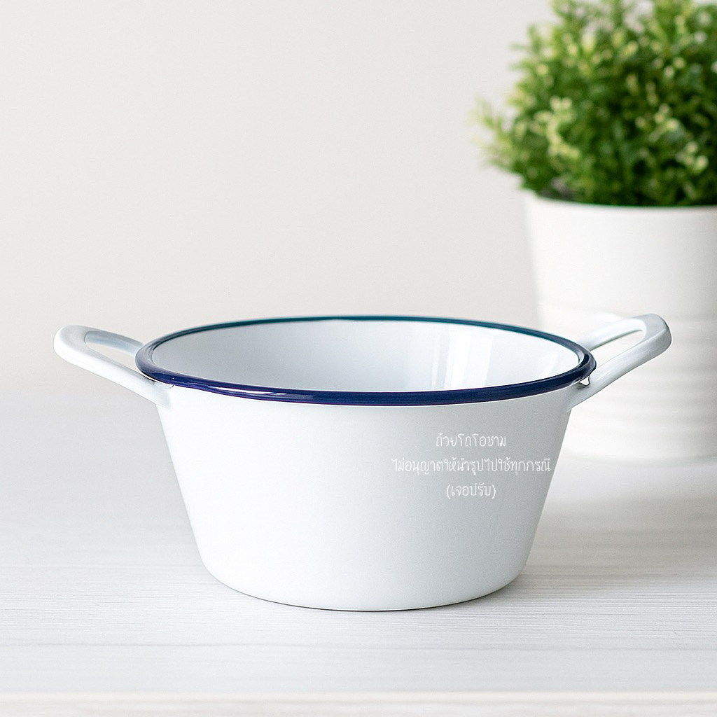 ถ้วยเมลามีน เรโทร ทรงกลมมีหูจับ 6.5 นิ้ว