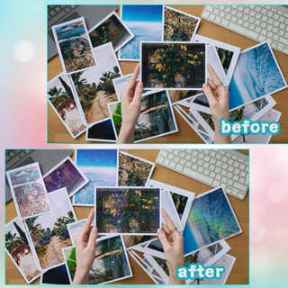 20 Sheets A4 Holographic Cold Laminating Film Clear Self-Adhesive Vinyl Sticker 8.3x11.7 Inch Waterproof 6 Styles