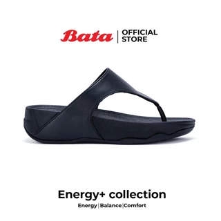 Online Exclusive Bata Energy+ รองเท้าเพื่อสุขภาพแบบสวมหูหนีบ ใส่สบาย รุ่น Miki Collection สีดำ รหัส 6716766