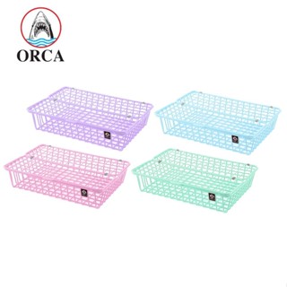 ตะกร้าใส่เอกสาร ORCA #98 สีพาสเทล พลาสติกเคลือบมีฝาปิด ** รา…