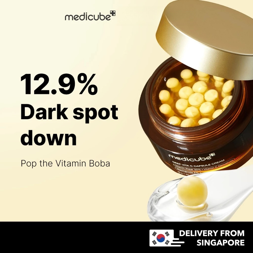 【ของแท้ 100%】Medicube Deep Vitamin C Golden Capsule Face Moisturizer - Liposome Capsules For Wrinkles, Radiance