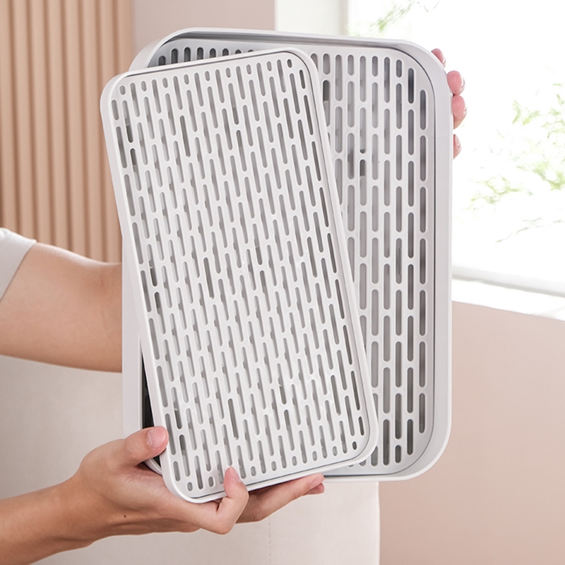 ส่งจากประเทศไทย ถาดวางแก้ว ถาดอเนกประสงค์ มี 5 ขนาด วัสดุพลาสติก pp ที่คว่ำจาน มีตะแกรงรองน้ำ