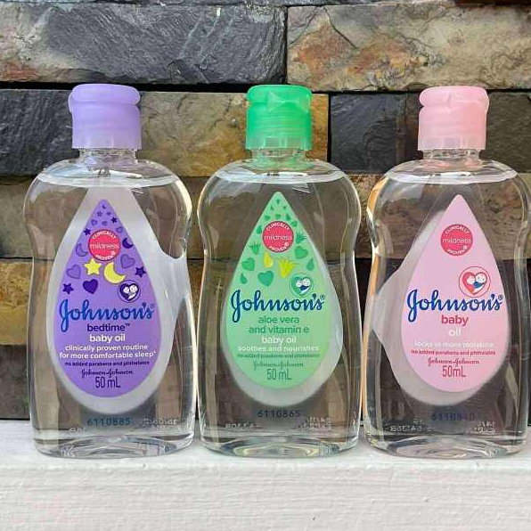 จอห์นสันเบบี้ออย 50มล.ของแท้ 💯% bedtime babyoil/ Alovera&vitmain E/ Original