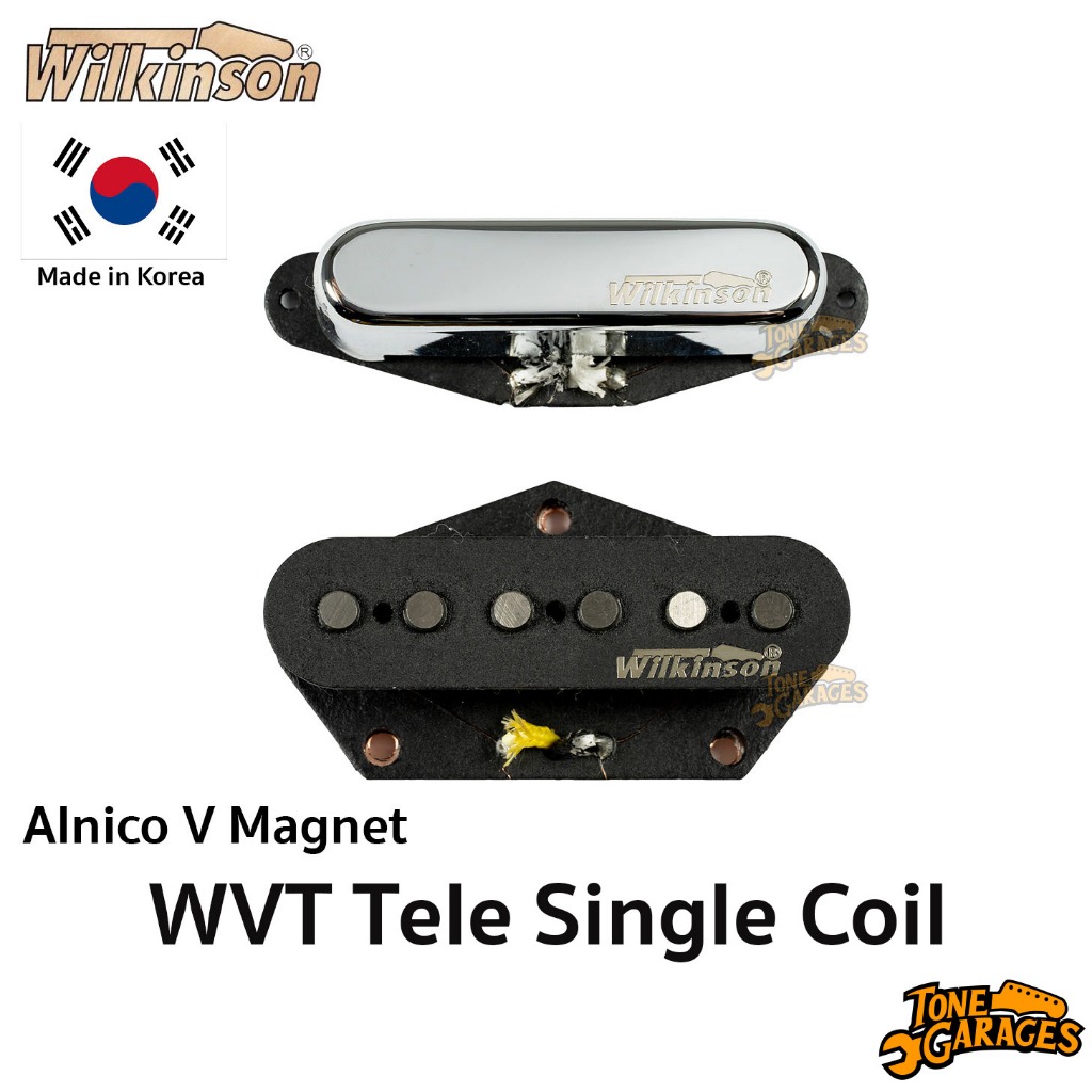 ⭐Made in Korea⭐ Wilkinson® WVT Tele Single Coil Pickup 60s Vintage Voice ปิ๊กอัพกีตาร์ เทเล Neck Bridge