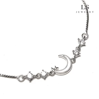 LS สร้อยข้อมือโรแมนติก จี้พระจันทร์ b2894