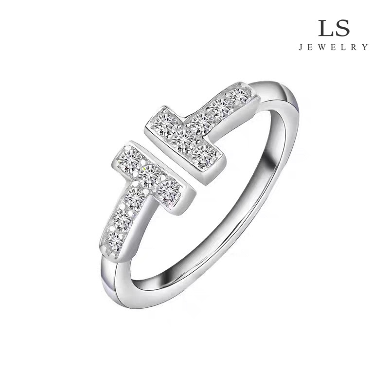 LS แหวนโรแมนติก แหวนผู้หญิง แหวนเงิน r2902