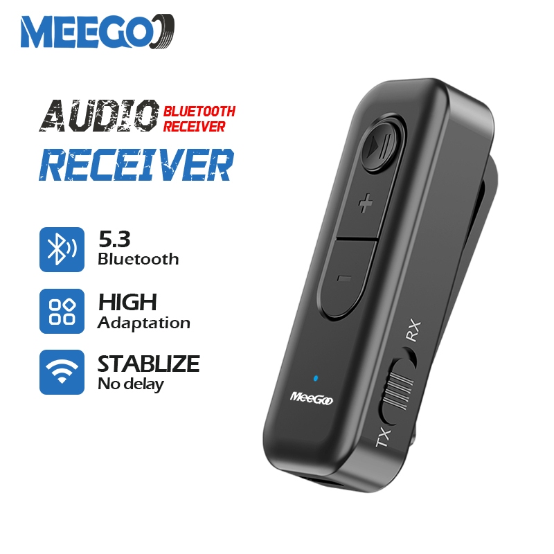 MeeGoo อะแดปเตอร์บลูทูธ รับส่งสัญญาณ รับสัญญาณเสียง 5.3 สําหรับเครื่องขยายเสียงรถยนต์ ทีวี คอมพิวเตอร์ หูฟัง