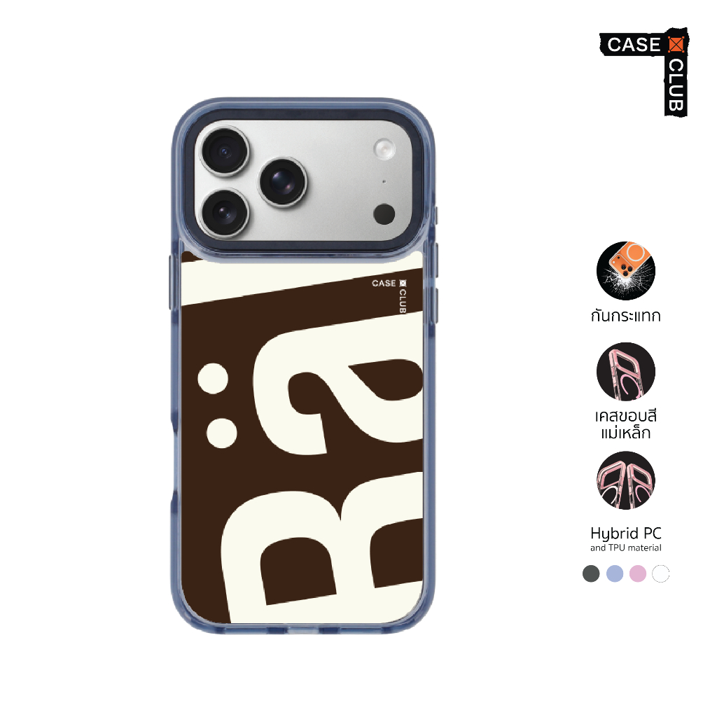 CaseClub เคสไอโฟน เคส ขอบสี เคสแม่เหล็ก ลาย Rally Cocoa Movement โคโค่มูฟเมนต์ สำหรับ i17 Pro Max/i1