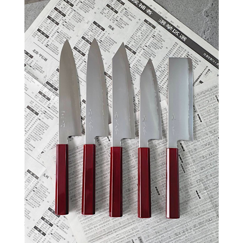 Myojin Naohito SG2 All Kasumi  Red Urushi Handle (มีดญี่ปุ่น)