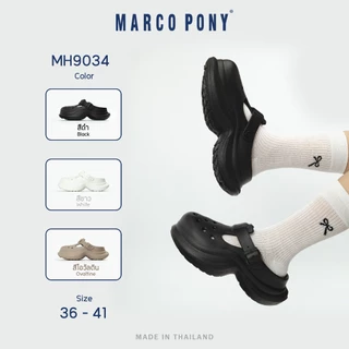 Marco Pony รองเท้าเเตะญ รองเท้าแตะผู้หญิง รองเท้า หัว โต สูงขึ้นไปสูง ๆ ใส่สบาย กันลื่น MH9034