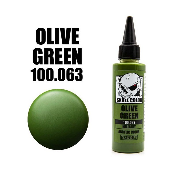 (ส่งด่วนใน กท) Skull Color 100.063 Olive Green 60 ml (Military) 8853100903632 (สี)