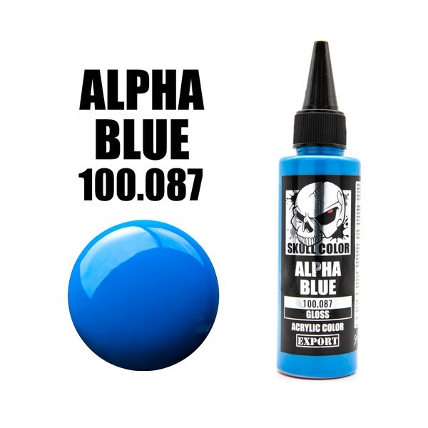 ( เฉพาะส่งด่วน กท ) Skull Color 100.087 Alpha Blue 60 ml (Gloss) 8853100903878 (สี)