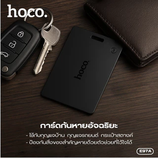 อุปกรณ์ป้องกันการสูญหายแบบติดตามตำแหน่ง GPS แบบการ์ด สำหรับ Android HOCO E97A บางเบา กระทัดรัด ระบุตำแหน่งแม่นยำ