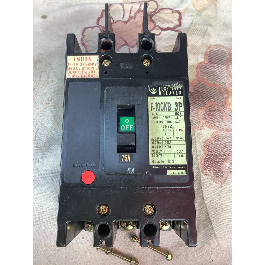 🚨มือ2 เบรกเกอร์ 3เฟส Hitachi F-100KB 3P 75A ,เบรคเกอร์ Misubishi 150A Misubishi NF250-CS/Fuji auto b