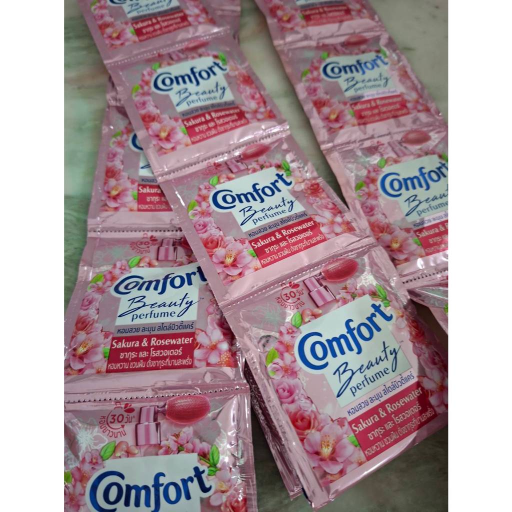 [ แพ็ค 2 ถุง ] Comfort คอมฟอร์ท บิวตี้ เพอร์ฟูม ผลิตภัณฑ์ปรับผ้านุ่ม สูตรเข้มข้นพิเศษ ขนาด 450-470 มล. (2ถุง) 6 กลิ่น