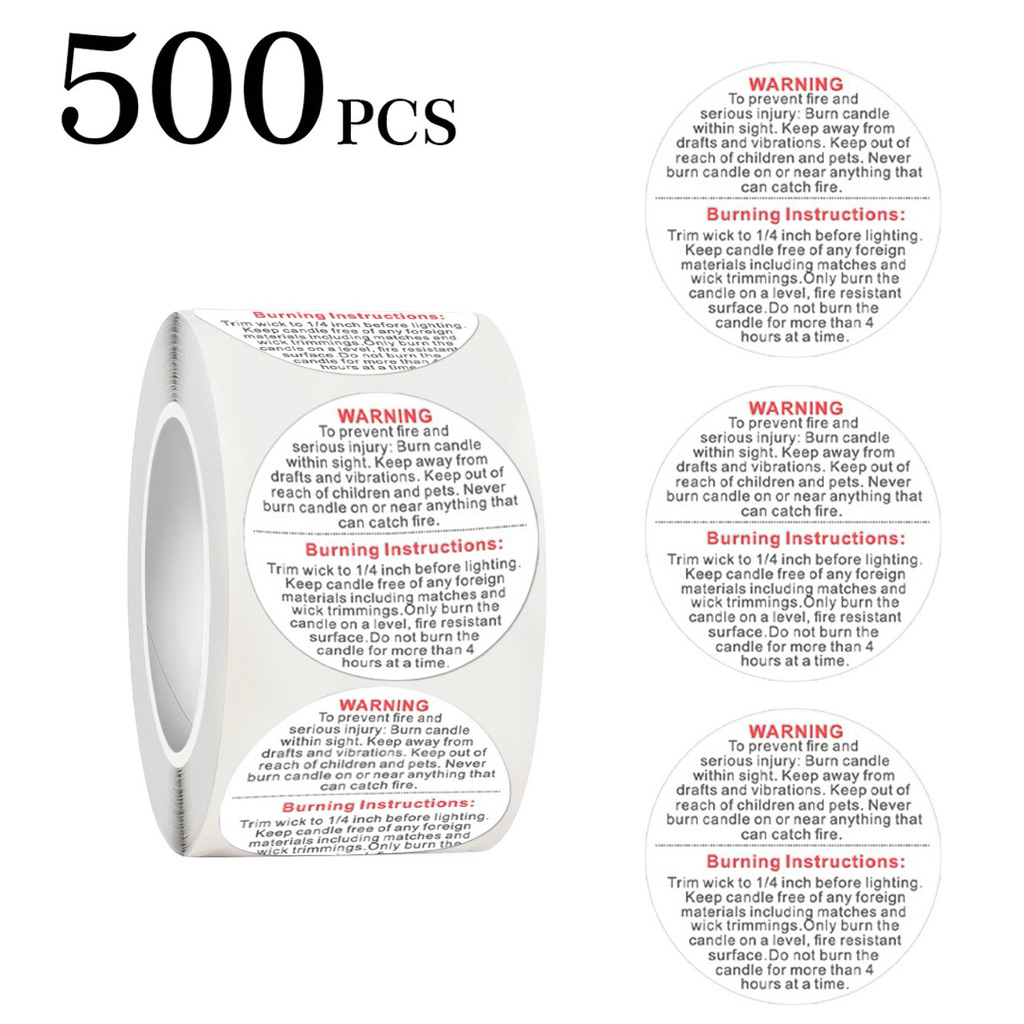 สติกเกอร์ คำเตือนสินค้า 500ดวง ฉลากสติ๊กเกอร์ Warning Sticker พร้อมส่ง จากไทย