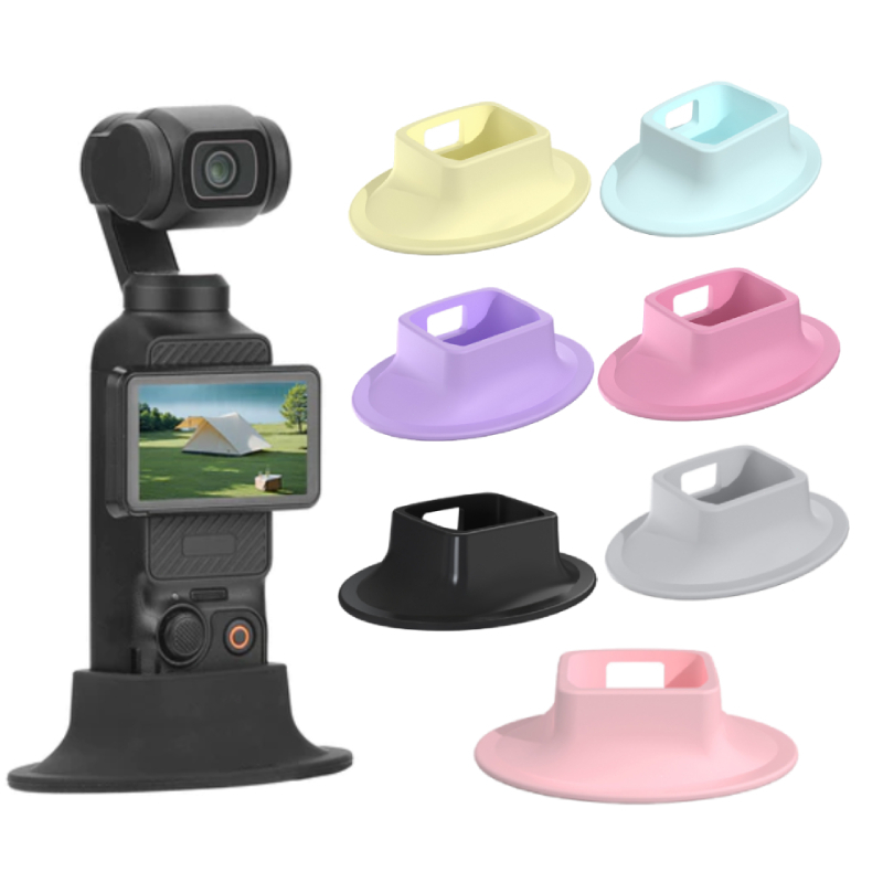 อุปกรณ์เสริมเดสก์ท็อปฐานคงที่ซิลิโคนเหมาะสำหรับ DJI OSMO Pocket 3 การถ่ายภาพวิดีโอถ่ายทอดสด  Antiskid วงเล็บคงที่