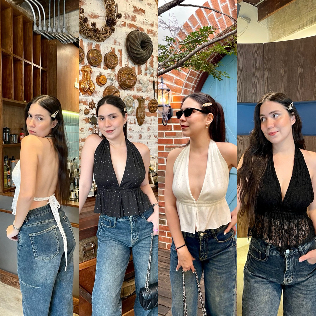 🤎Trina Top🌵 เสื้อคล้องคอผูกหลัง ผ้าลูกไม้สวย นุ่มไม่คัน สวยเซกซี่มาก 🔥