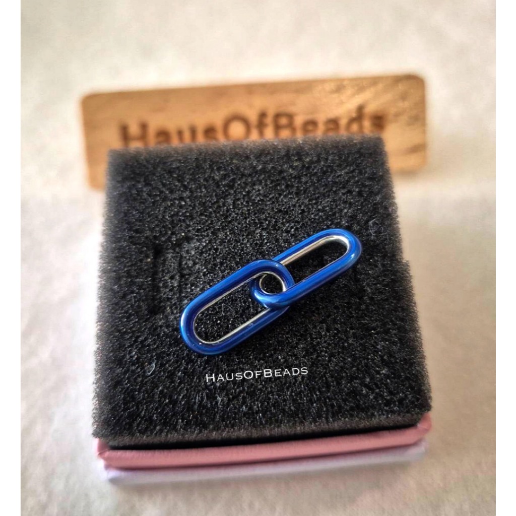 ‼️ สำหรับใส่กับสร้อยข้อมือรุ่นโซ่เท่านั้น ‼️ NEW ของแท้ 100% พร้อมกล่อง ⭐️ Electric Blue Double Link