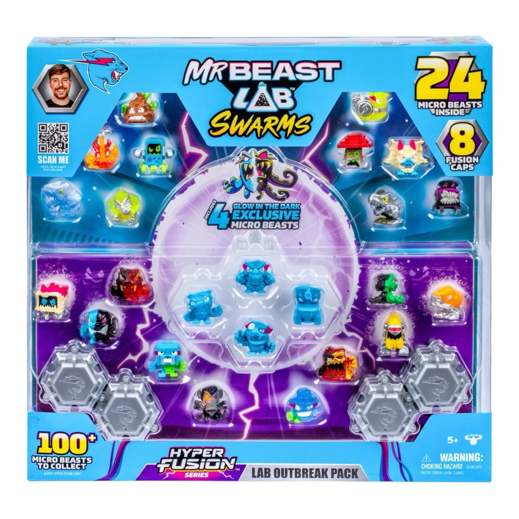 ใหม่ เซ็ทใหญ่จุใจ MrBeast Lab Swarms Collect & Display Pack มีบีสมากถึง 24 ตัว!! หิ้วตรงจากออสเตรเลี