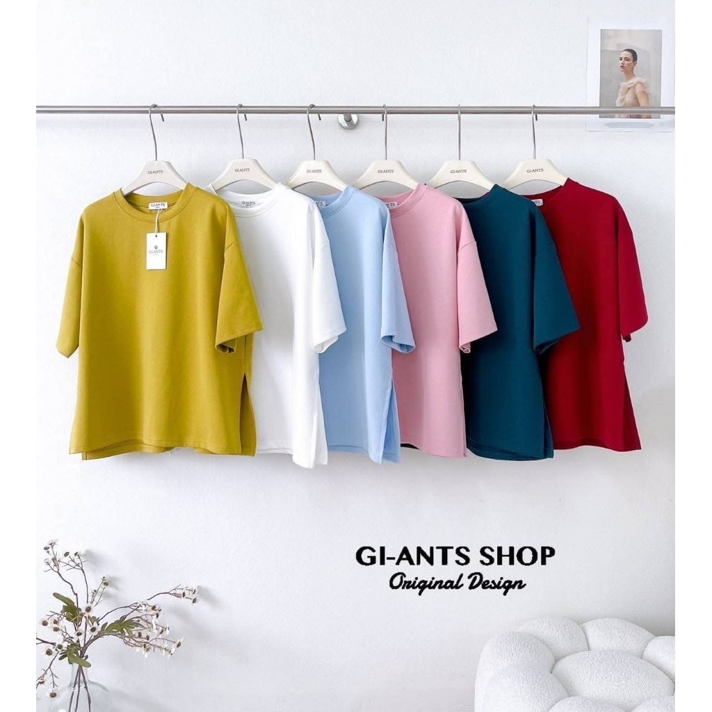 GI-ANTS (หน้าผ้า46″) เสื้อยืดคอกลมผ่าข้างทรงOversizeไหล่ตก ราคา ถูกที่สุด ดีลบีเคเค แกลเลอรีภาพที่ 9
