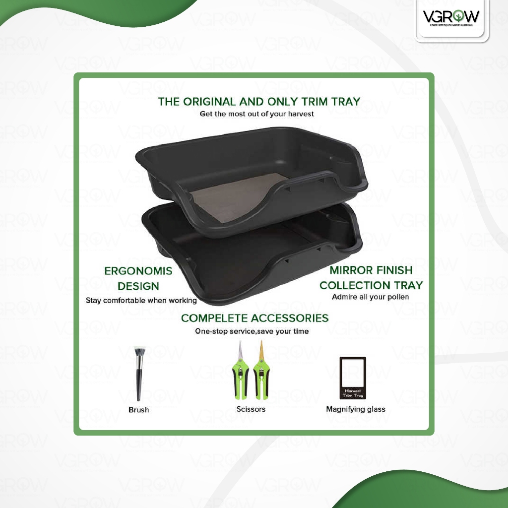[ส่งฟรี] Trim Bin Trimming Tray ถาดทริม ทริมใบ ทริมดอก วางมือได้ ตะแกรง 150 micron ถาดทริมสีดำ ราคา ถูกที่สุด ดีลบีเคเค แกลเลอรีภาพที่ 4