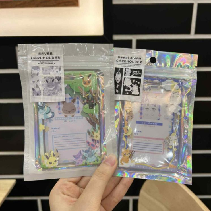 Card holder Cat/Pokemon- กรอบใส่การ์ดอะคริลิค ซองใส่บัตรห้อยคอ ที่ใส่บัตรพนักงงาน