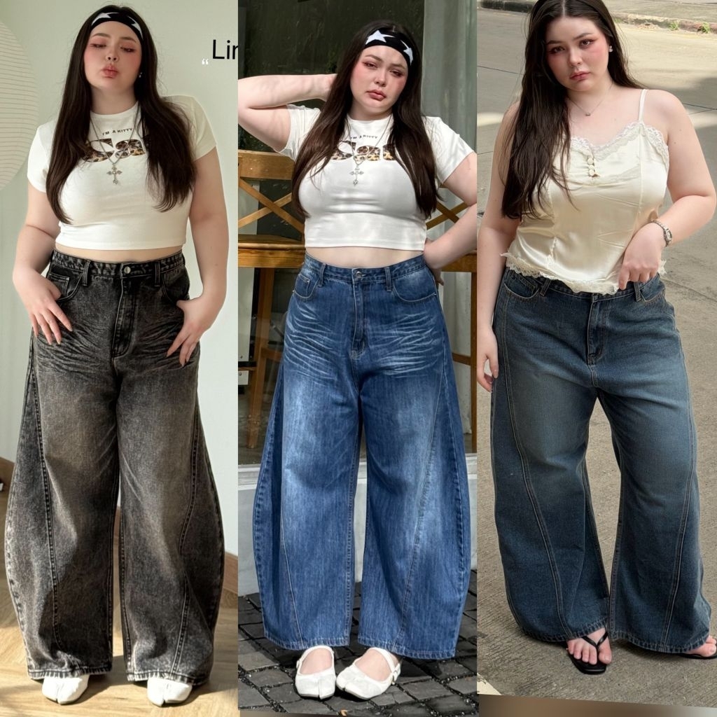 กางเกงยีนส์ขากระบอกใหญ่พิเศษ buggy jeans ทรงบอลลูน