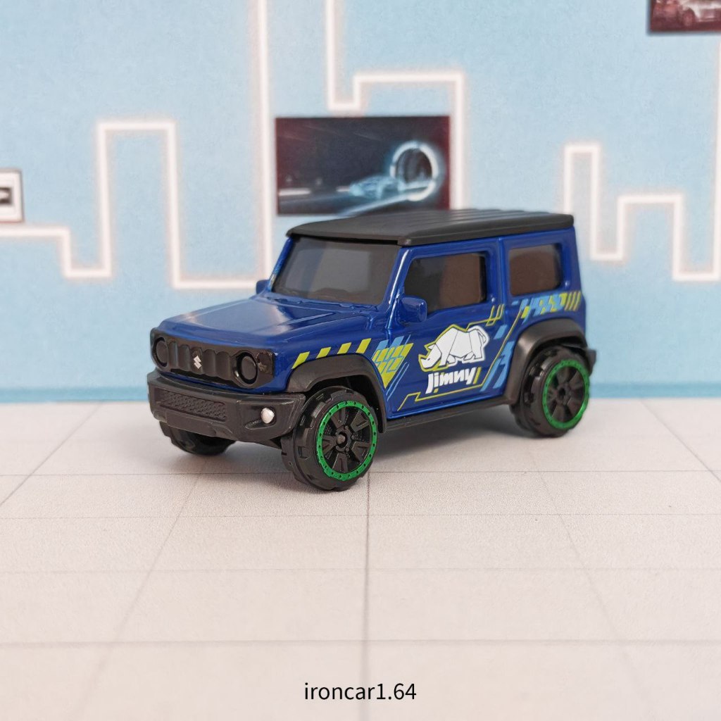 โมเดลรถ majorette suzuki jimny สีน้ำเงิน ลายแต่ง