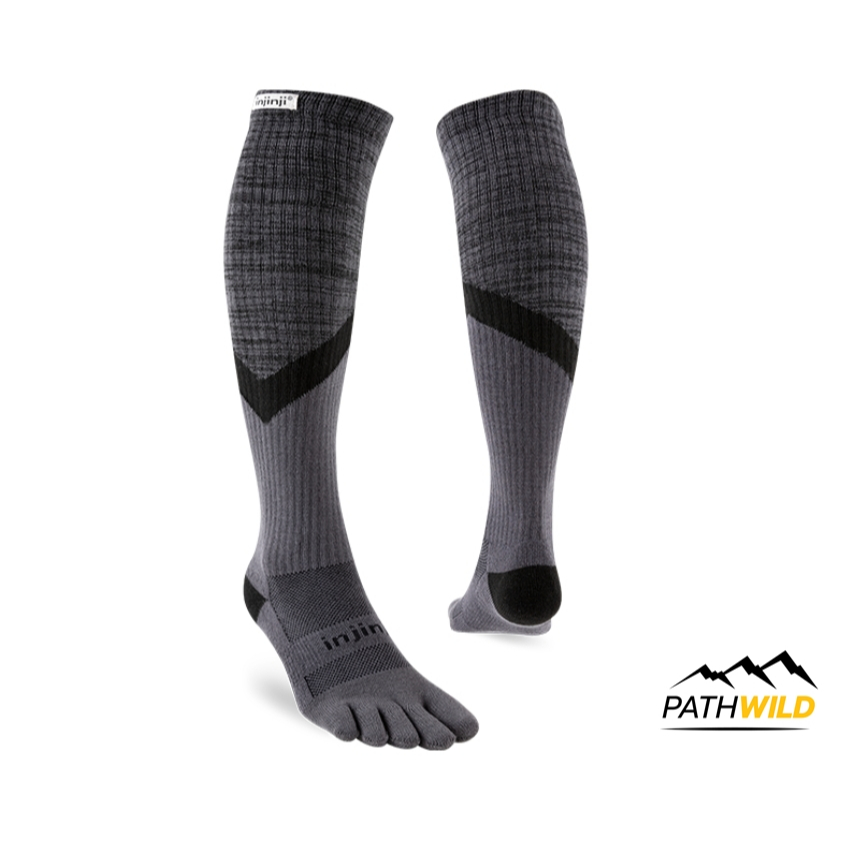 INJINJI TRAIL MIDWEIGHT Over the Calf ถุงเท้าแยกนิ้ว เหมาะสำหรับวิ่งระยะยาว ช่วยลดการเสียดสีระหว่างนิ้วเท้า