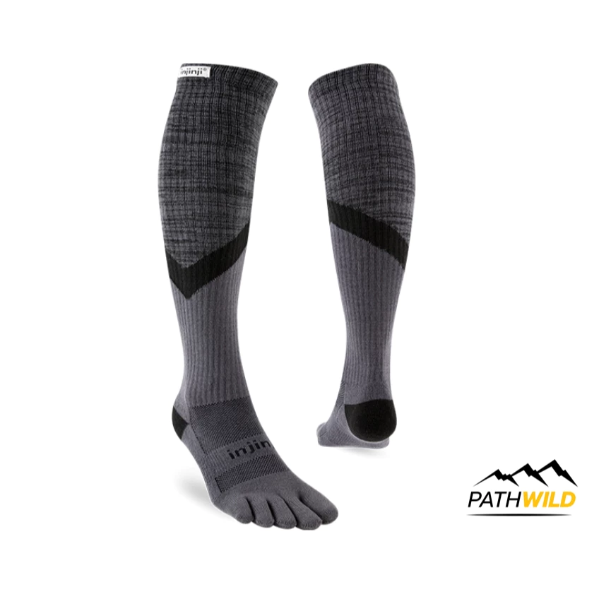 INJINJI TRAIL MIDWEIGHT Over the Calf ถุงเท้าแยกนิ้ว เหมาะสำหรับวิ่งระยะยาว ช่วยลดการเสียดสีระหว่างนิ้วเท้า