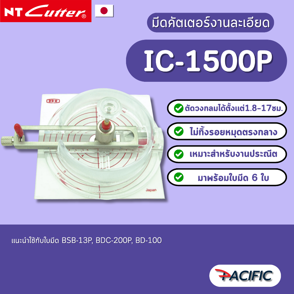 มีดคัตเตอร์ตัดวงกลม NT iC-1500P