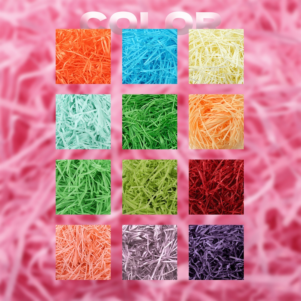 ERORO กระดาษฝอย 500กรัม เส้นเล็ก นุ่มฟู กระดาษหั่นฝอย ตกแต่งกล่องของขวัญ กันกระแทก - รูปที่ 6