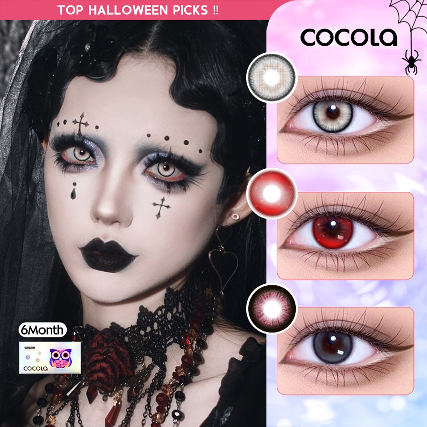 [Halloween] COCOLA Red คอนแทคเลนส์ ลนส์เขียวมิวส์สไตล์ บิ๊กอาย 0-450 6เดือน ใส่สวยทุกโอกาส #Halloween Colored Contacts