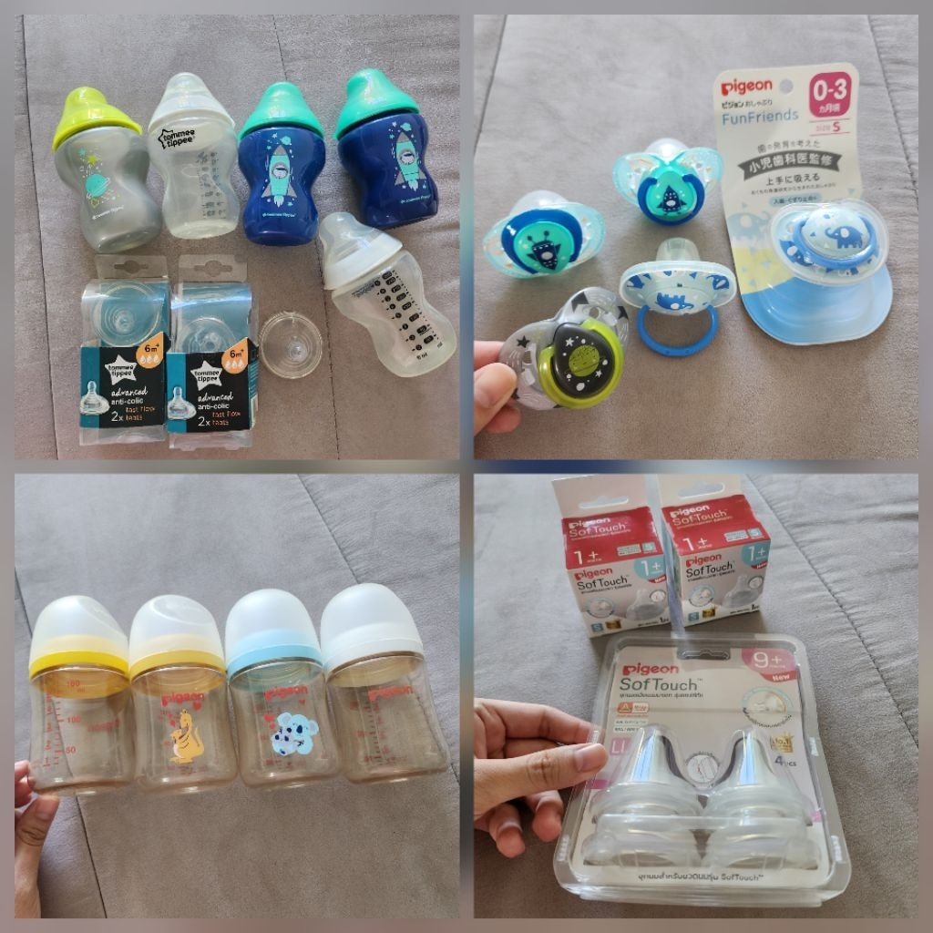 ขวด + จุก Pigeon และ Tommy Tippee แท้ ซื้อจากร้านเอง