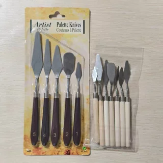 ชุดมีดผสมสี Artist Palette Knives สแตนเลส ด้ามไม้/พลาสติก ทนทาน สำหรับผสมสีอะคริลิค สีน้ำมัน DIY ทาสีกระปุกออมสิน ฟิกเกอ