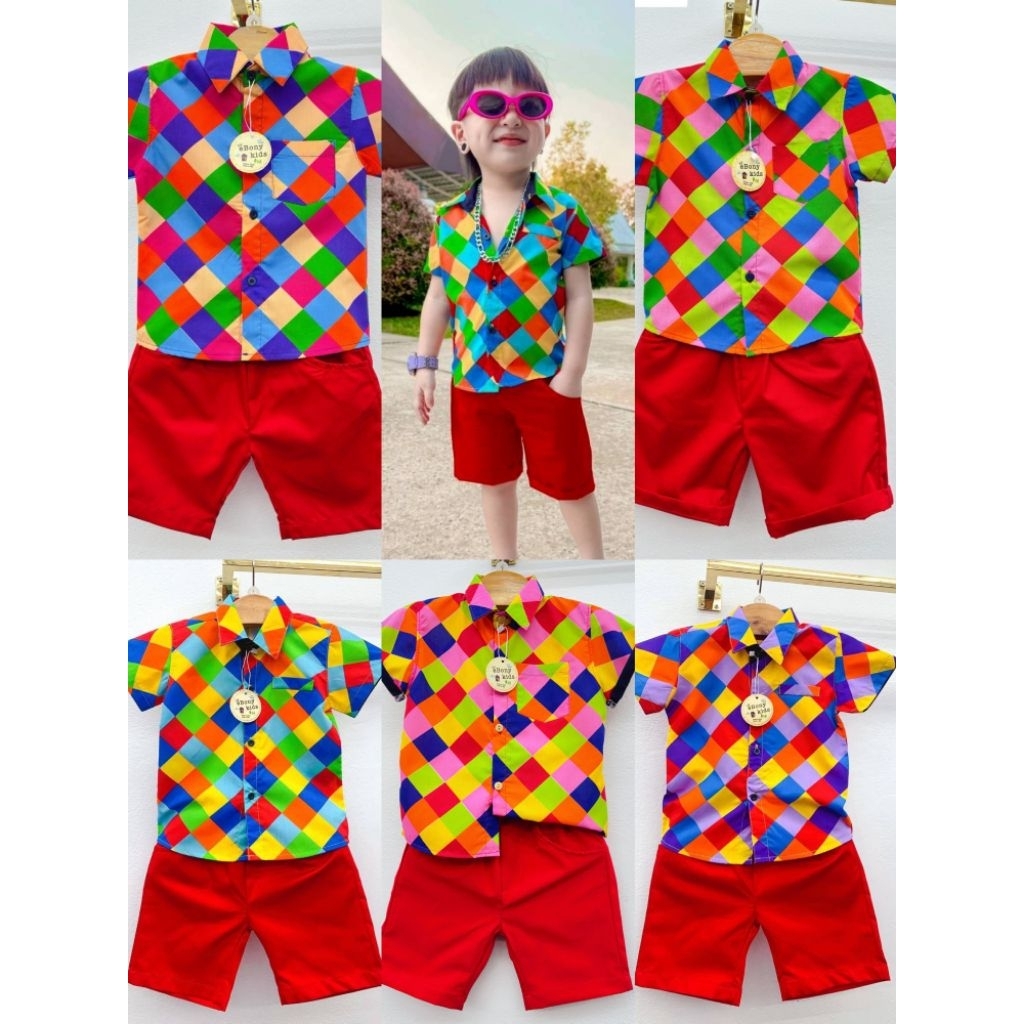 แหยมเด็ก 2-10ขวบ แฟชั่นเด็กผู้ชายชุดลาย✅พร้อมส่ง(EB)