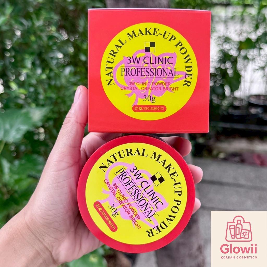 แป้งซับมัน ขั้นเทพ Palgantong Natural Makeup Powder 3W Clinic Professional 30g. แป้งป่าตอง