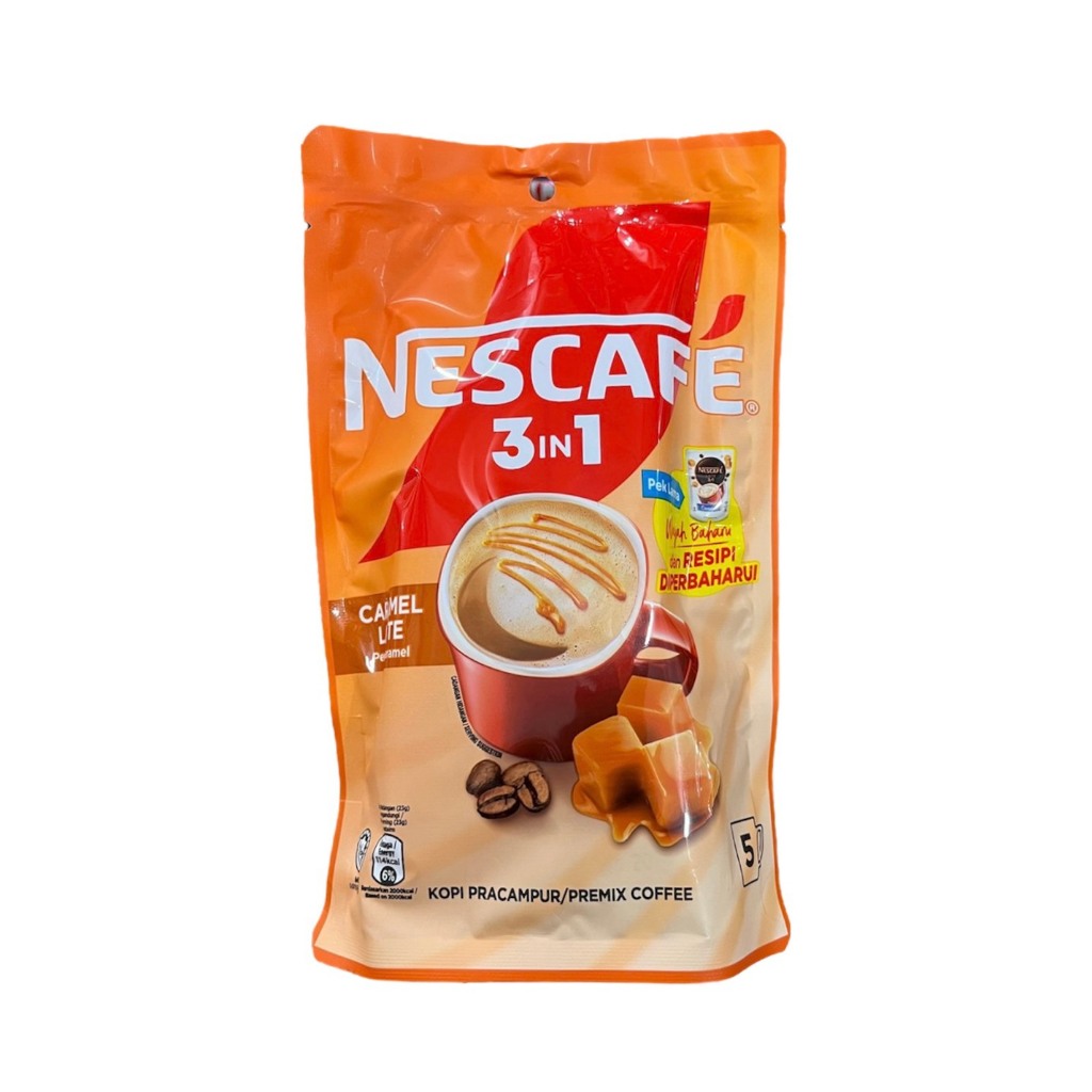 nescafe 3in1 caeamel latte เนสกาแฟ คาราเมล ลาเต้ 5 ซอง